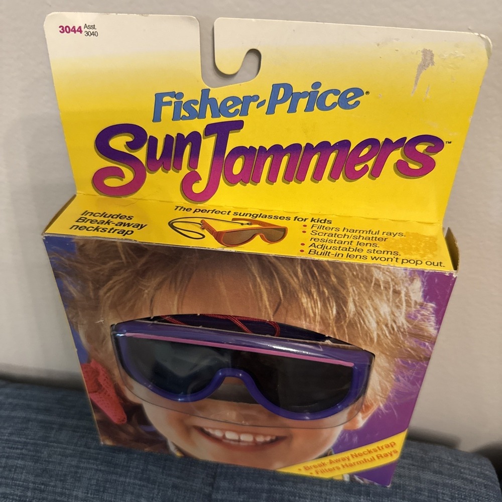 1986 Fisher-Price Sun Jammers Sunglasses Purple/Pink NIP • Vintage 80s •  NOS - Picture 4 of 6